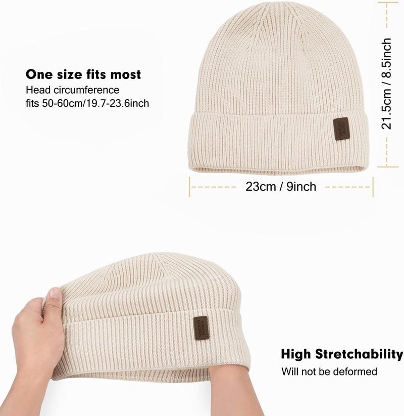 Wmcaps Winter Beanie for Men Women, Fleece Lined Beanie Soft Warm Knit Hat Ski Stocking Cuffed Cap - Image 3